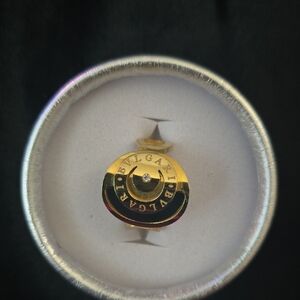 Elegant Stainless Steel Gold Plated and Black Ring